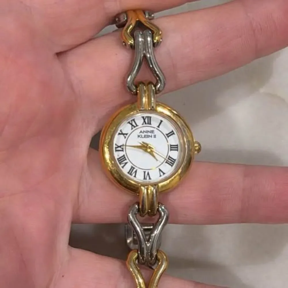 Vintage Anne Klein II Two-Tone Bracelet Watch | Gold & Silver
